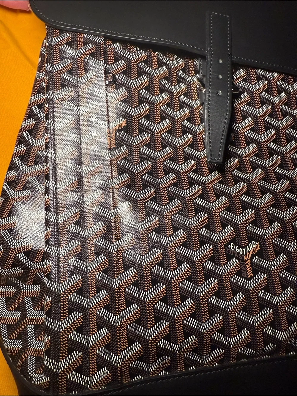 New Authentic Goyard Alpin MM 2 Backpack Noir Black w/ Original Receipt